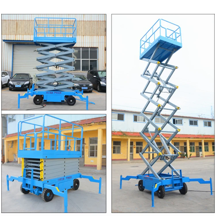 for4M Mobile  trailer hydraulic table lift diesel engine drive scissor lift for rough terrain