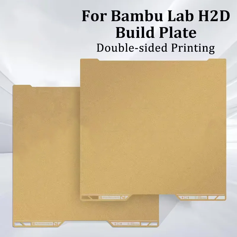 Bambul Lab PEI Build Plate for A1/X1/P1/P2s/H2d/H2s/H2c Double Sided Magnetic Textured PEI Spring Steel Sheet Flexible Platform