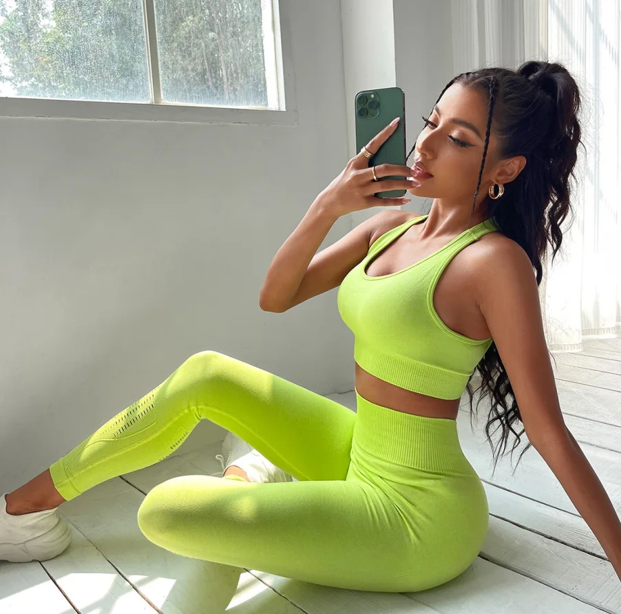 Sport Set Women Seamless Yoga Set Gym Sets Womens Outfits Workout Clothes for Women Suit for Fitness Sportwear Clothing