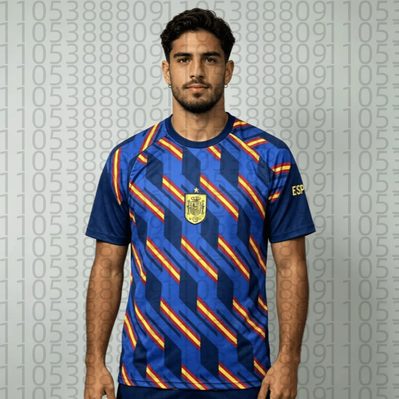 2026 New Hot Selling Parent Child Football Short Sleeve T-shirt Fashionable Outdoor Sports Quick Breathable Top - Parent Child