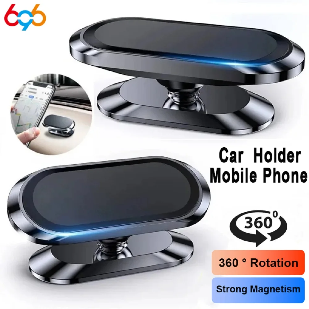 

Magnetic Car Phone Holder Dashboard Mobile Phone Stand 360 Degree Rotation for Navigation Multi-functional Home Office New