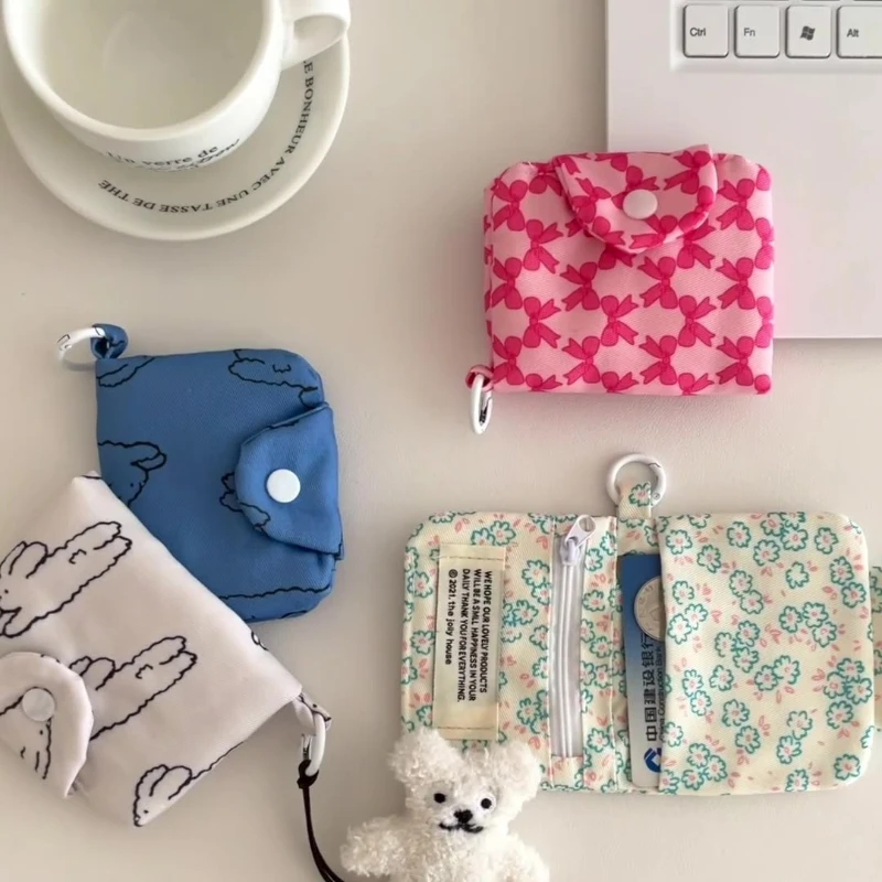 Cute Design Coin Purse Simplicity Style Catoon Pattern Korean Fashion Wallet Portable Size Multi-layer Card Holder For Girls