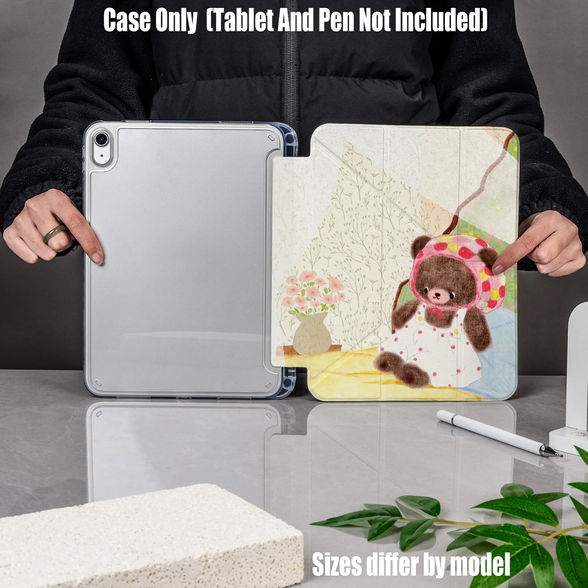 

Минималистичный чехол для iPad с серым акриловым принтом в виде сердца, для Apple iPad Pro 12.9, Air 3, Mini 5, 9-го поколения