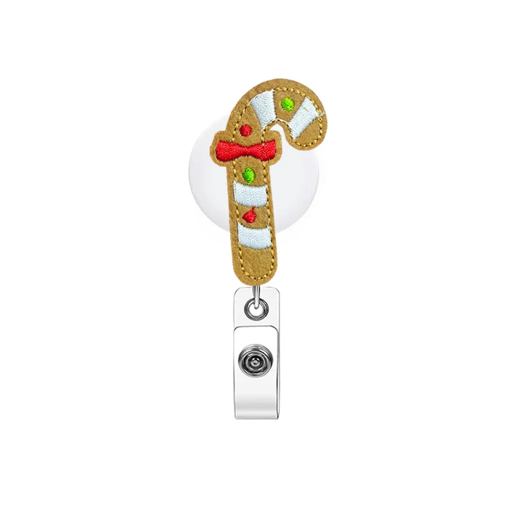 Holiday Id Badge Holder Christmas-Themed Badge Holder Clip  Staff Badge Reel Metal For Hospital Work Clothes Office
