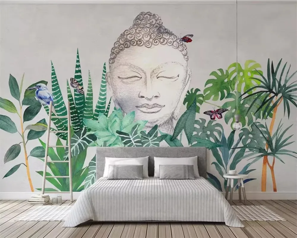 Custom wallpaper Southeast Asian style tropical plant TV background home decoration living room mural 3d wallpaper