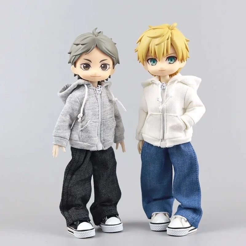 1/12 Big 12 Points Doll Clothes Hooded Jacket Coat Hoodie Jeans Set Model Fit Bjd Ashi 2.0 3.0 Doll Clothes