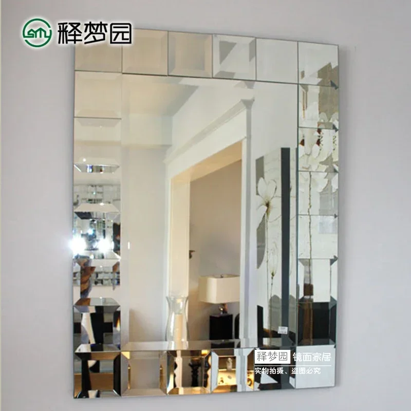 6239Plain Modern Decorative Mirror Entrance Mirror Bathroom Mirror Fashionable Simple Neoclassical Decor