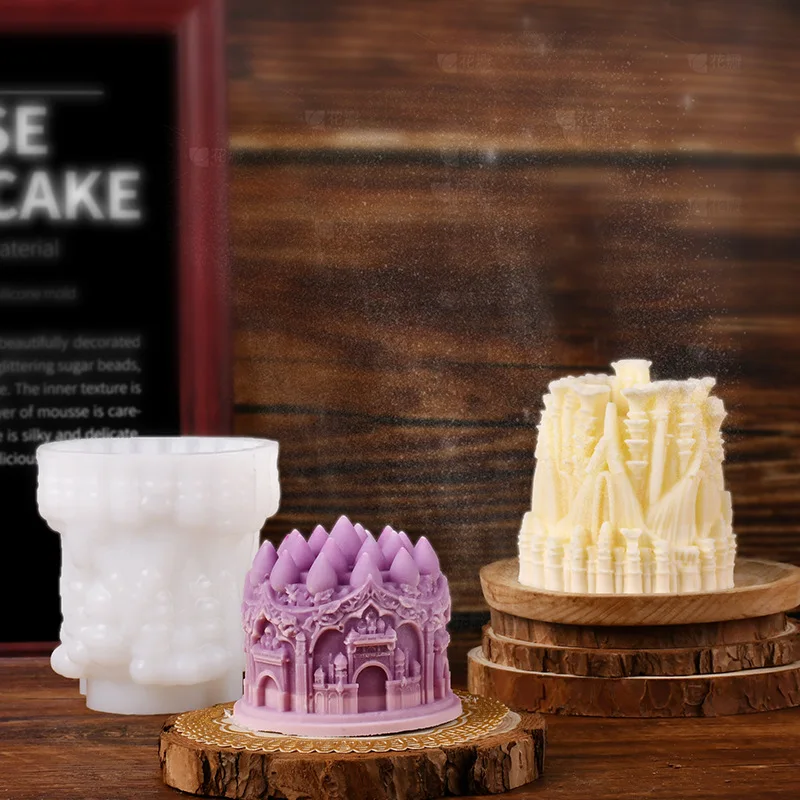 Creative Castle Mousse Cake Silicone Mold DIY Homemade Mousse Cake Panna Cotta Pudding Mould Baking Accessories Cake Decoration