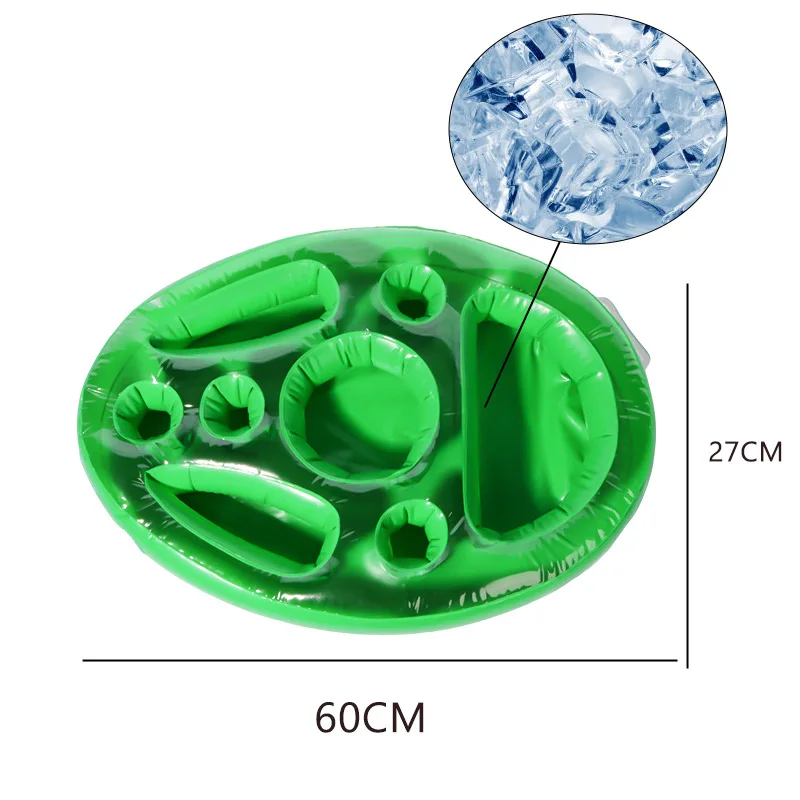 Inflatable beverage holder cup holder, porous coaster, inflatable mobile phone mat, pool water cup tray.