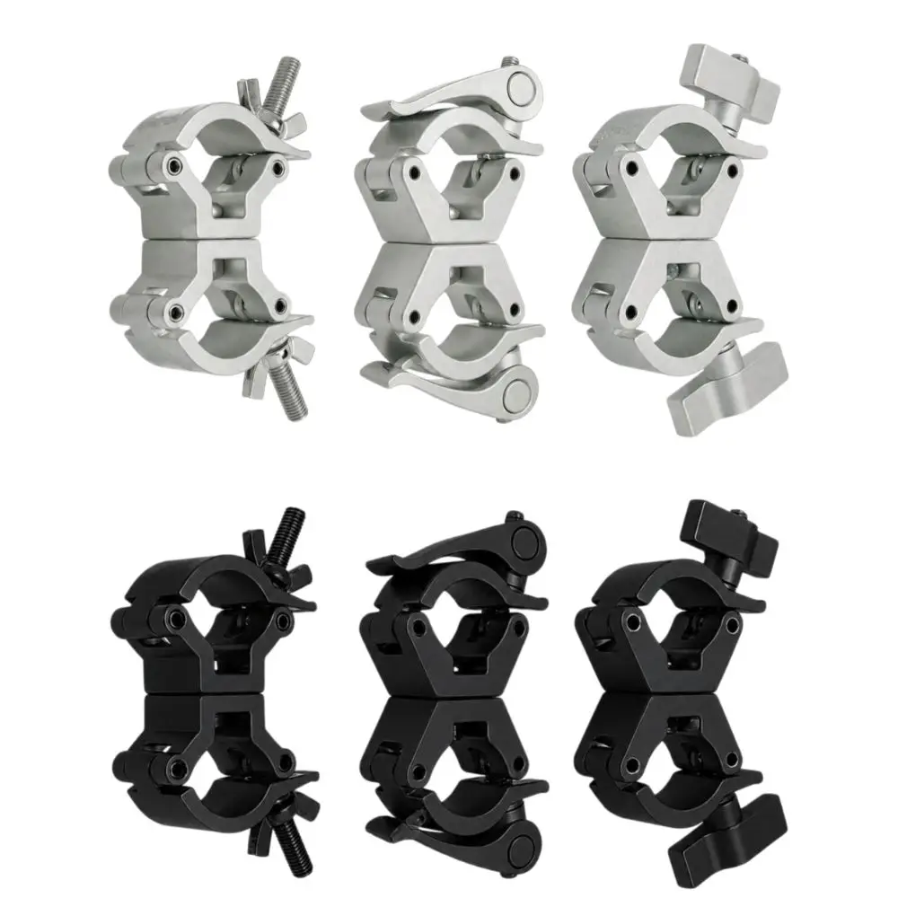 Double Lock Stage Lights Truss Clamp Quick Release Clip Bracket DJ Light Clamps Aluminum Alloy 100kg Load Capacity