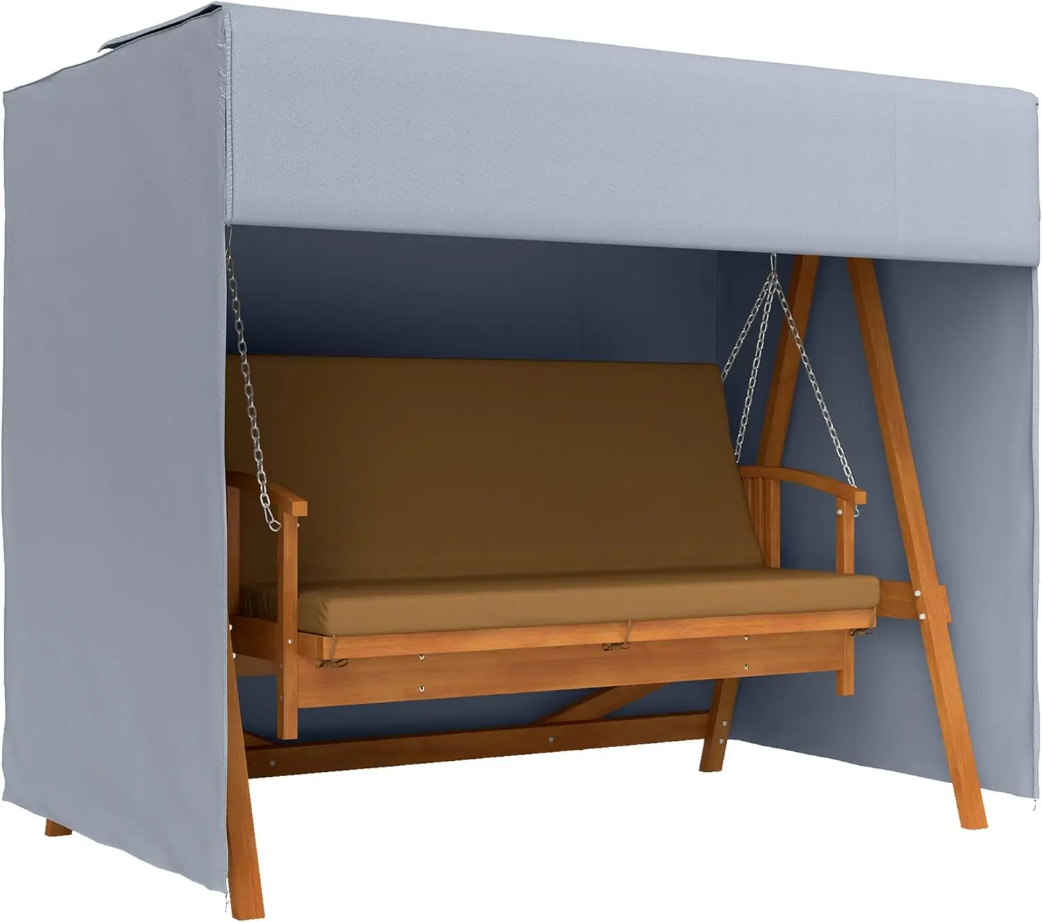 

Outdoor Patio Hammo Porch Swing Cover With Uv, Water, & Dust Fighting Material, 81"" X 49"" X 65"", Dark Gray