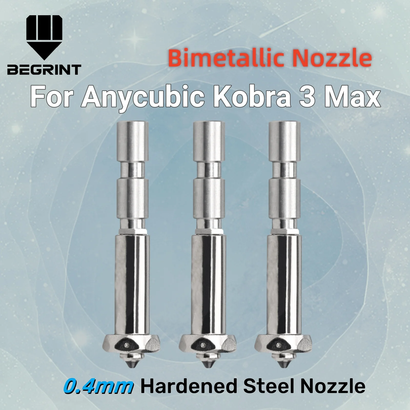 For Anycubic Kobra 3 Max Bimetallic Nozzle Hotend Kit Kobra 3 Max Combo Quick Swap Nozzle Hardened Steel 0.4mm 3D Printer Parts