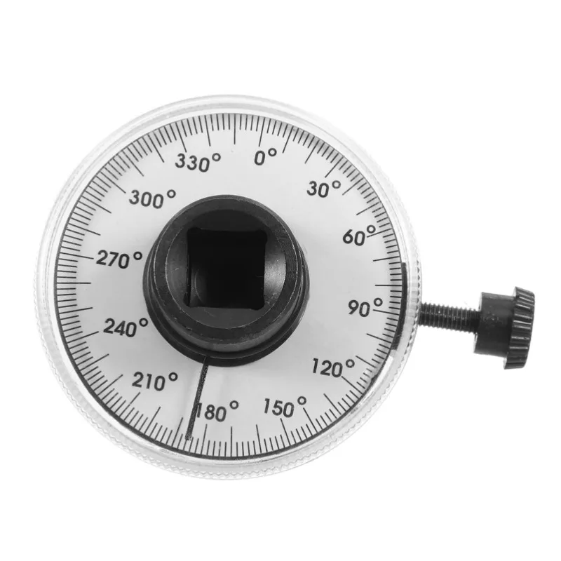 1/2" Drive Angle Gauge Adjustable Torque Angle Wrench 360° 1/2in Drive Rotation Checker Tester Measuring Tool Universal for Car