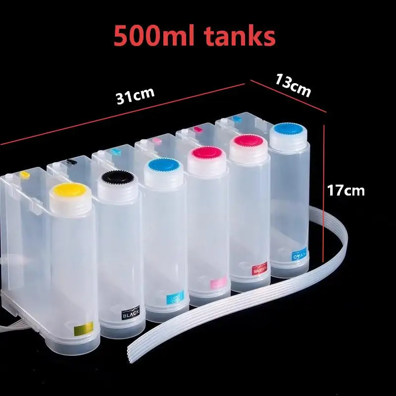 500ml Universal 6 Color CISS Kit with Accessaries for Ink Inkjet Cartridge for epson for Brother for hp for samsung for lexmark
