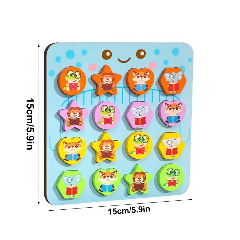 Wooden Matching Game Funny Color Matching Toys Shape Color Sorting Toys Innovative Matching Color Sorting Game Color Learning To