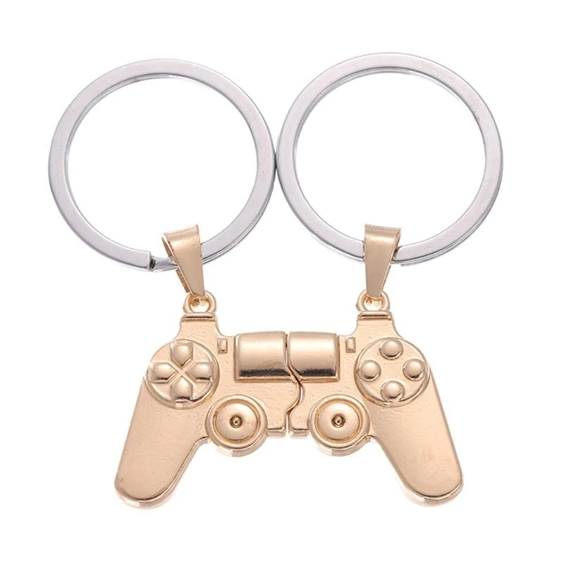  2 Pcs/set Valentines Day Gift Keychain Couple Game Controller Keychain Jewelry