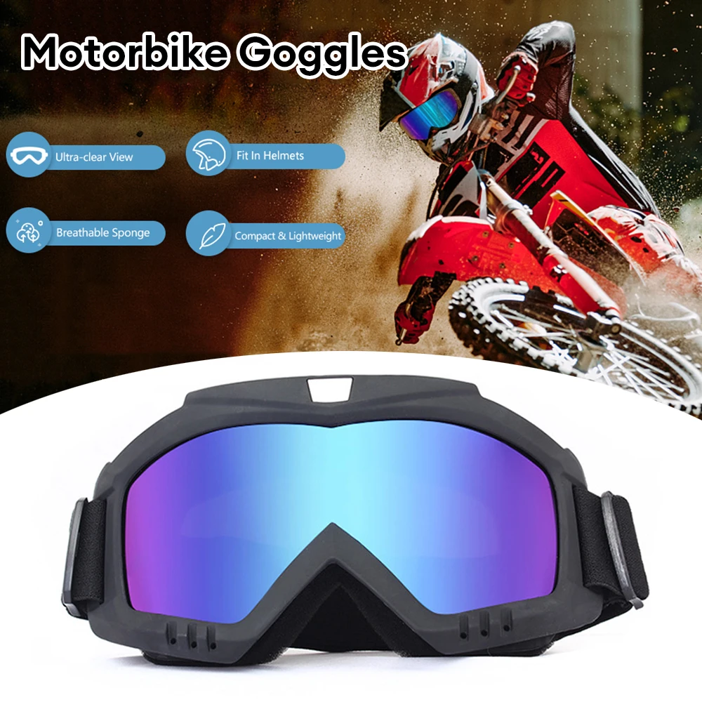 

Motorcycle Goggles Helmets bike Glasses Outdoor Cycling Glasses Moto Skiing Windproof Sandproof UV Protection Sunglasses
