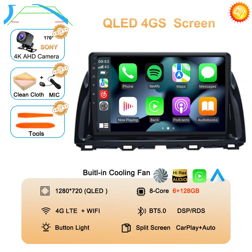 Android 16 Auto autoradio voor Mazda CX5 CX-5 CX 5 2012 - 2015 Multimedia Videospeler Navigatie stereo GPS Carplay 360 Camera
