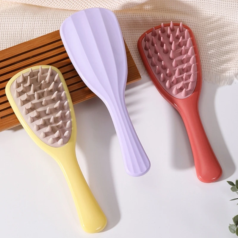 

Hair Scalp Massager Shampoo Brush Shower Hair Brush with Long Handle for Scalp Scrub Silicone Head Massage Hair Growth Comb