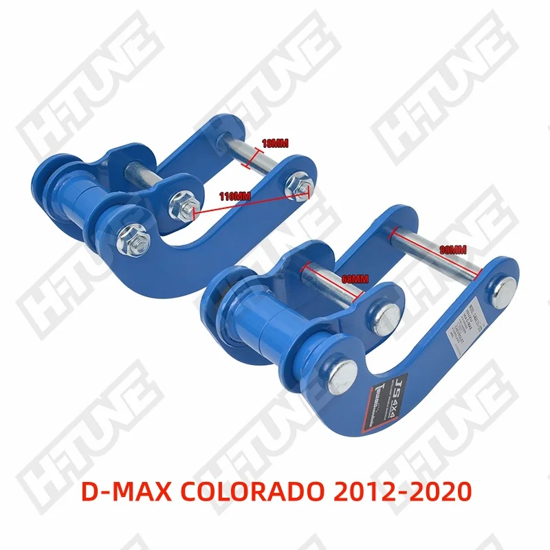 4x4 Accesorios Rear Leaf Spring Suspension Comfort Double G-Shackles Lift Kits for D-MAX / Colorado 2012-2019 /  Dmax RG 2021+