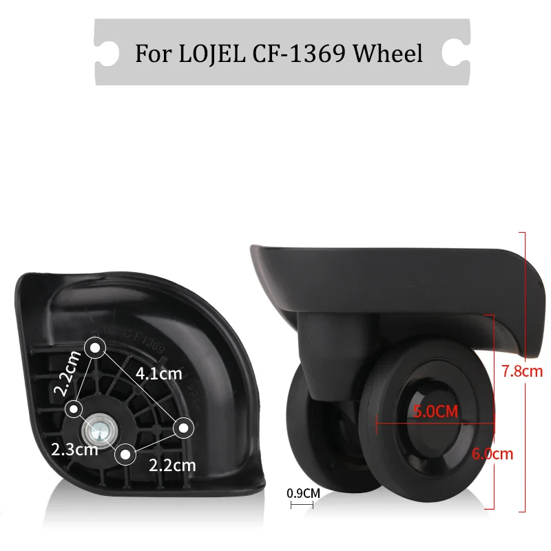 For LOJEL CF-1369 Universal Wheel Replacement Suitcase Rotating Silent Smooth Convenient Shock Absorbing Accessories Wheels