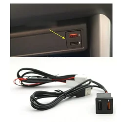 12/24V Car USB Socket QC3.0 Car Charger Mobile Phone Quick Charge Power Adapter For Toyota RAV4 Wildlander Corolla Accessories