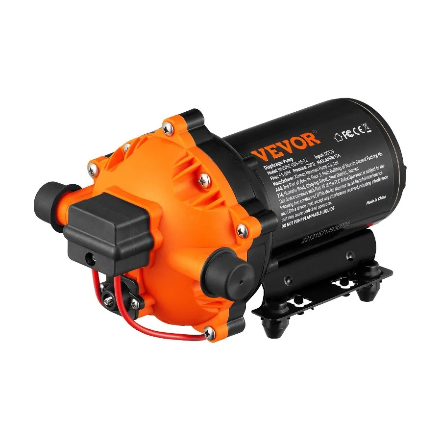

12V Water Pressure Diaphragm Pump SelfPriming Pump 70 PSI 5.5 GPM Boat RV