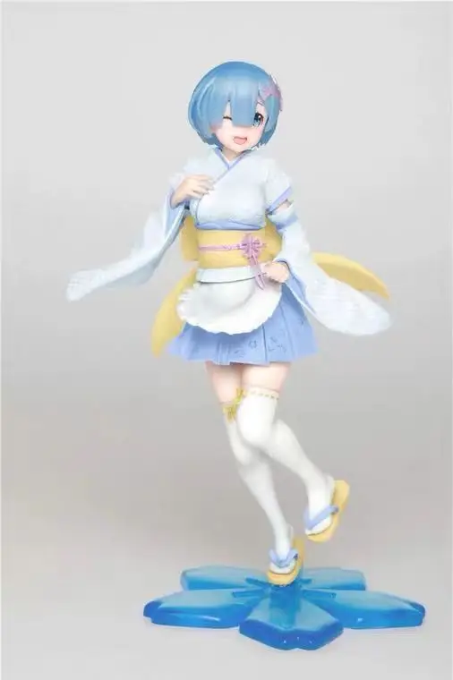 No box In stock! 2021 22cm Japanese original anime figure Rem kimono ver action figure