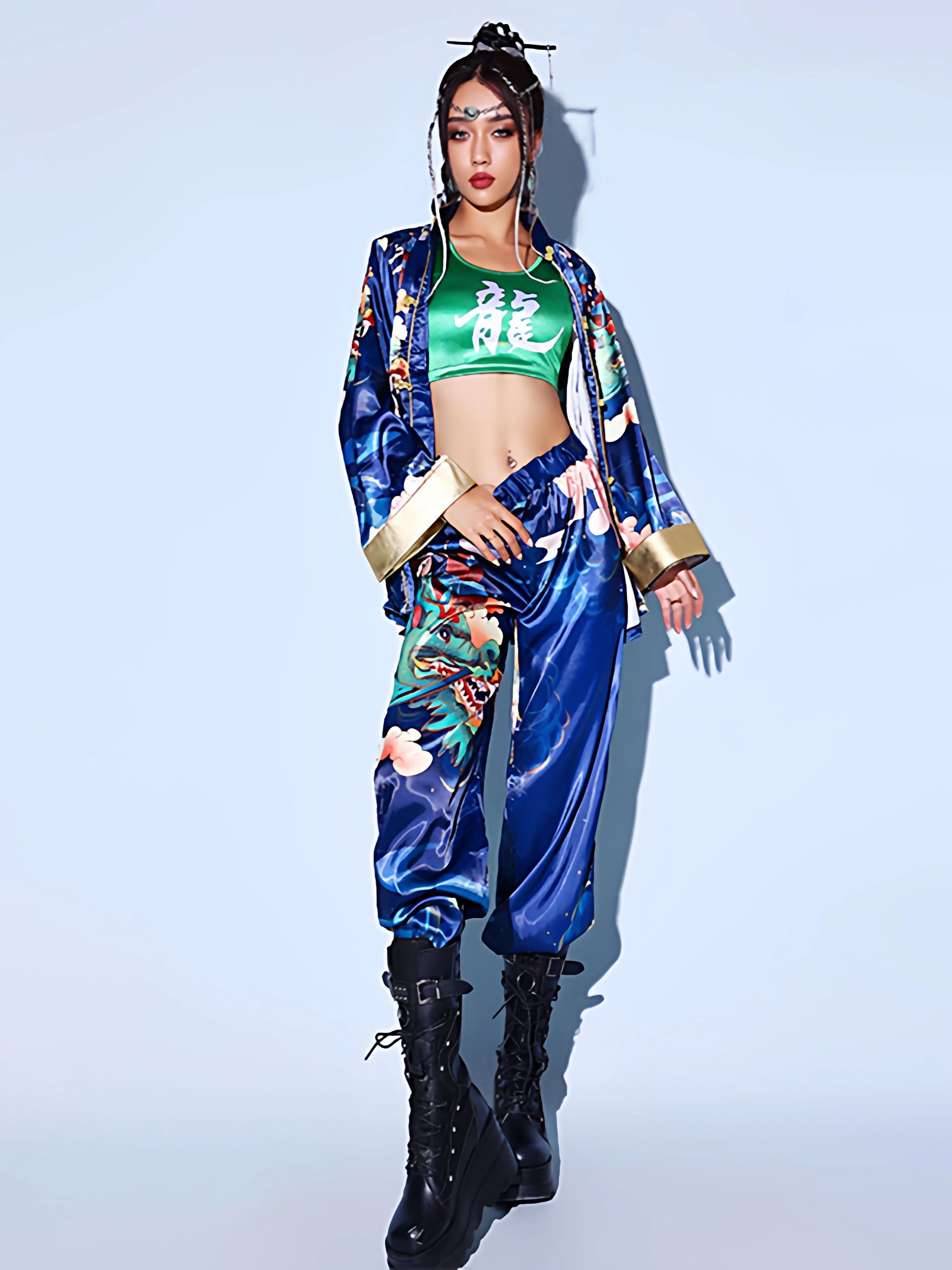 Women's Dance Costume Korean Dance Jazz Dance Outfit Stage Performance Clothing National Style Female Group Performance Suit