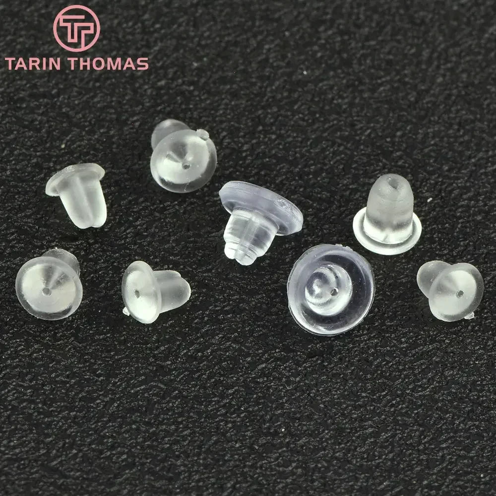 (4090) 100PCS 4x5MM 5x6MM white Rubber Earring Back Diy Jewelry Findings Accessories Wholesales