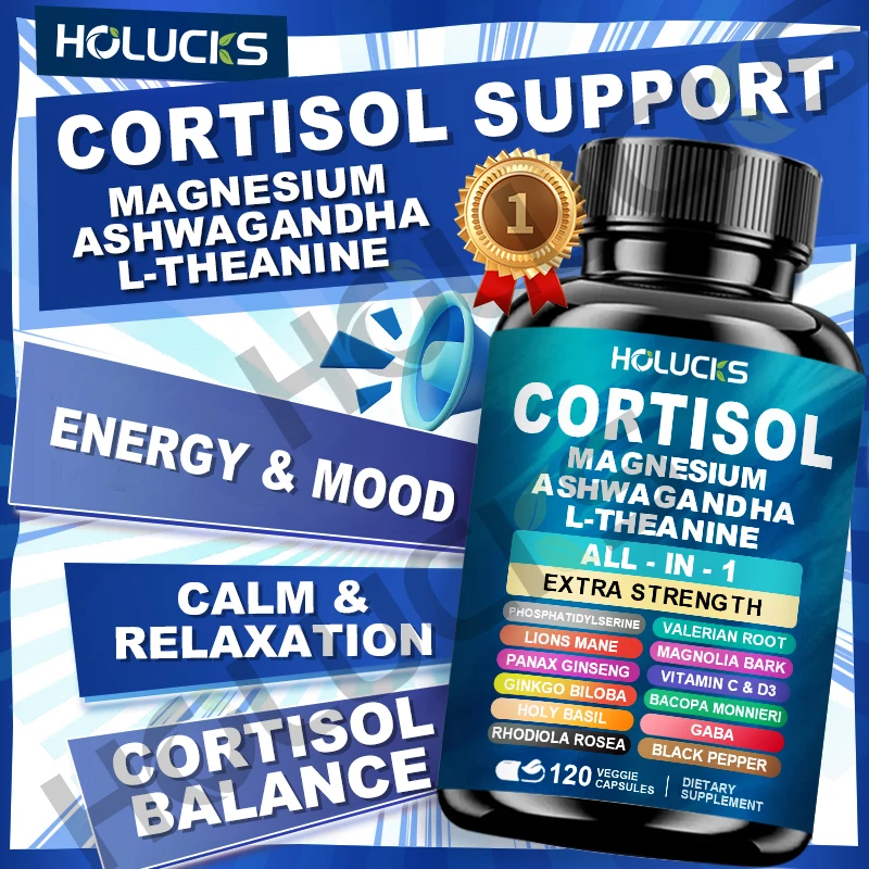 

Corti-Soothe Supplement Capsules - Stress Relief, Balanced Cortisol Response, Relaxation and Deep Sleep