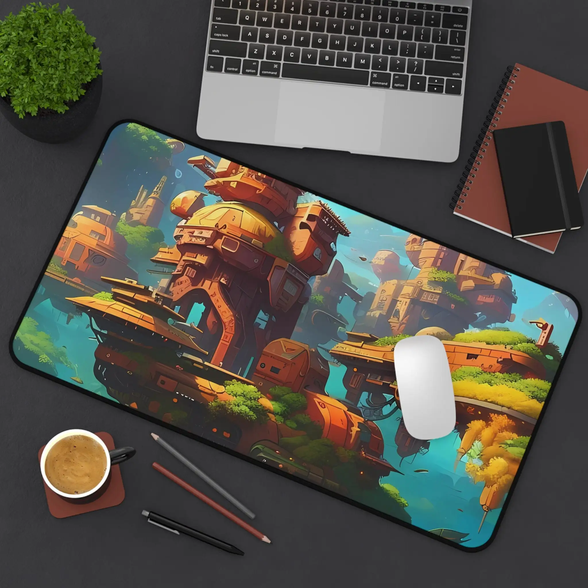 Floating City Mousepad,Fantasy Aesthetics Office Decorative Pads, Non-Slip Waterproof Gaming Mouse Pad,Perfect Gift for Friends