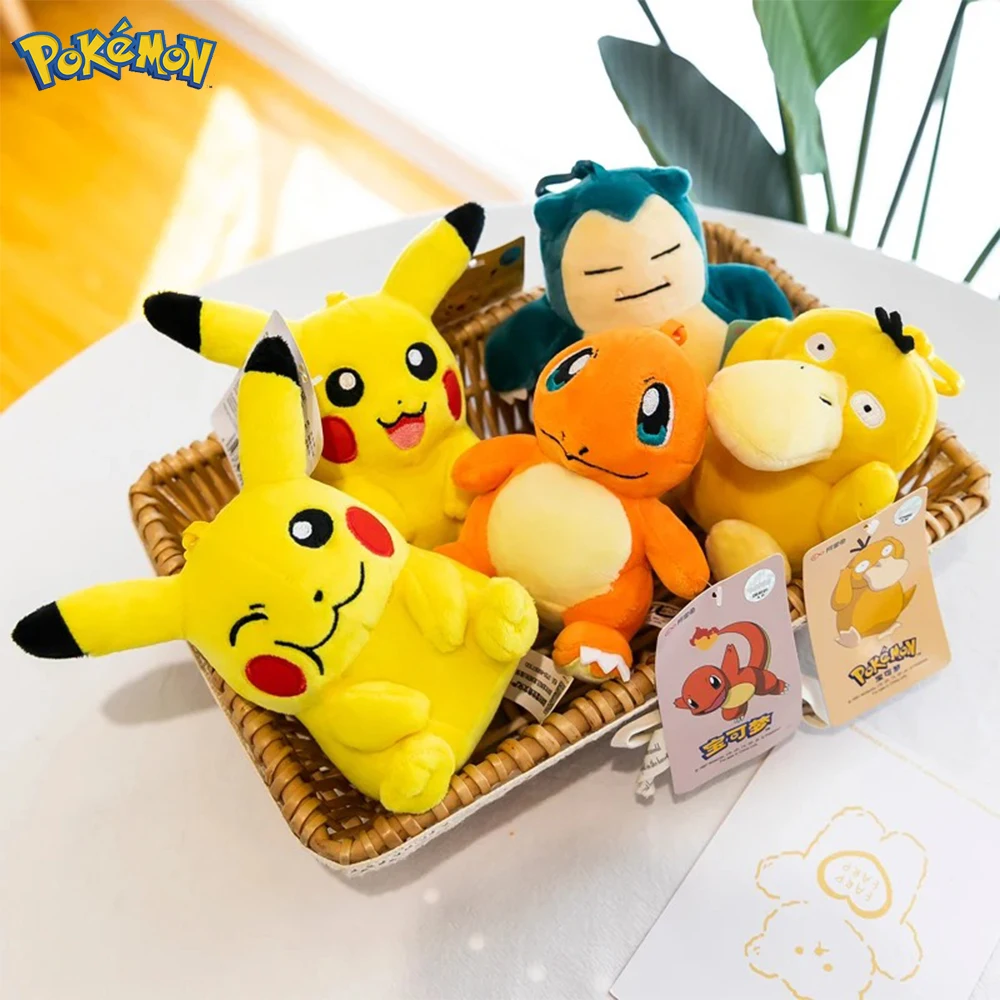 Jouet pendentif en peluche Pokemon, Pikachu, Vaporeon, Leafeon, SylLion, Scorbunn, Charmander, Sicil, décoration de sac à dos, cadeaux de beurre