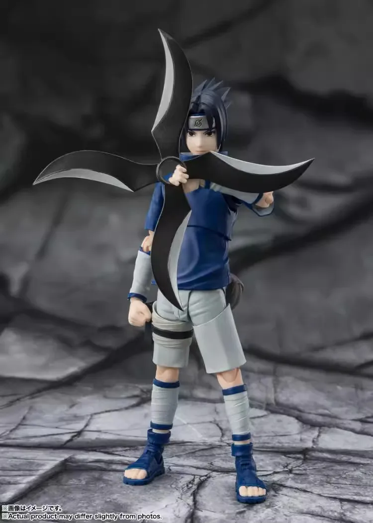 Bandai-S.H.Figuarts Uchiha Sasuke Naruto Figura De Ação Anime, Modelo Colecionável, Decoração Do Ano Da Criança, Presente em estoque