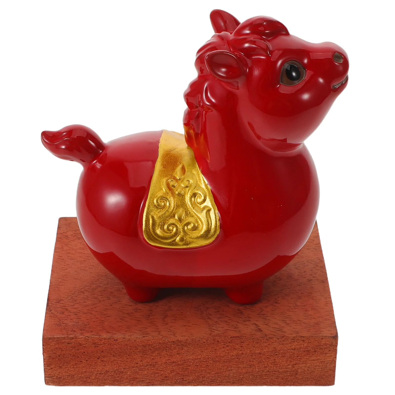 

Ceramic Horse Statue Red Handcrafted Running Horse Sculpture for Home Office Desk Decor Chinese Zodiac Lucky Animal Ornament