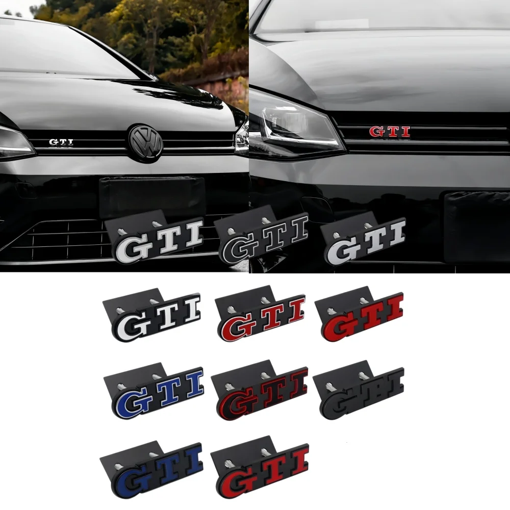 Pegatina 3D Metálica para Parrilla de Coche, Emblema GTI para Volkswagen Golf 5, Polo, Golf 7, 5, 6, Mk6, 7 R, 7 Gtd, Mk7, Mk4, Mk5, Pegatinas para Coche GTI