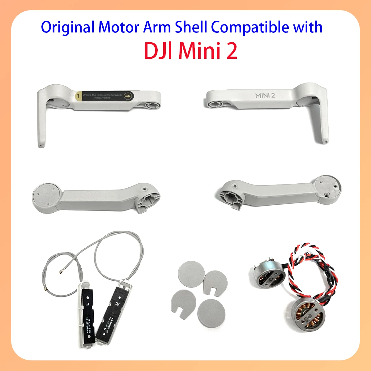 

Original Min2 body front, rear, left, and right arm shell antenna motors are suitable for DJI Min2 series drone accessories