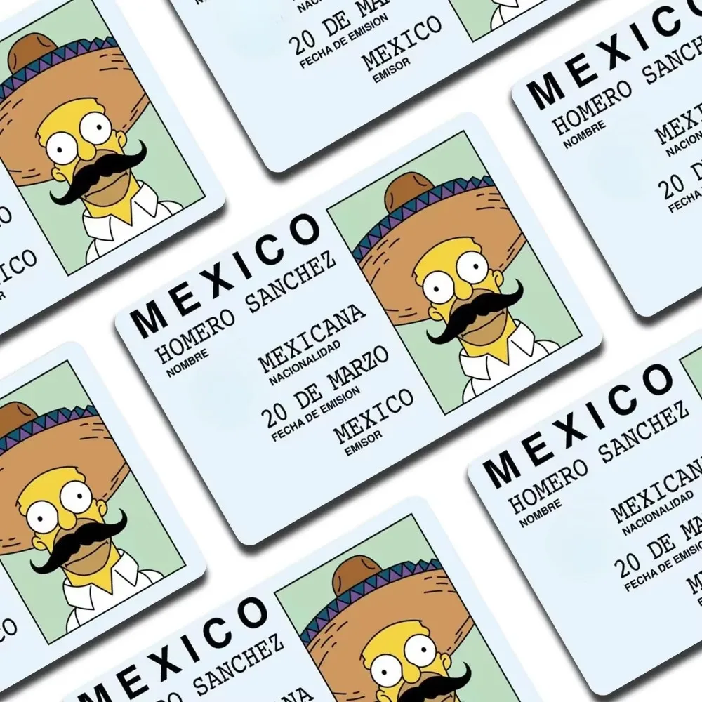 Fashion Matte Sticker Mexican Express with Anime Characters Debit Card Sticker for Bank Credit Debit Card Gifts