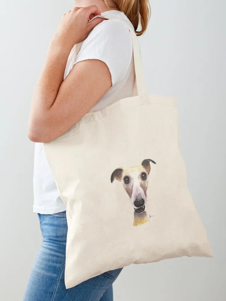 WHiPPeT GReYHouND DOG PRiNT 'HOLLYWOLLY' BY SHIRLEY MACARTHUR Tote Bag canvas bags Canvas bag Tote Bag