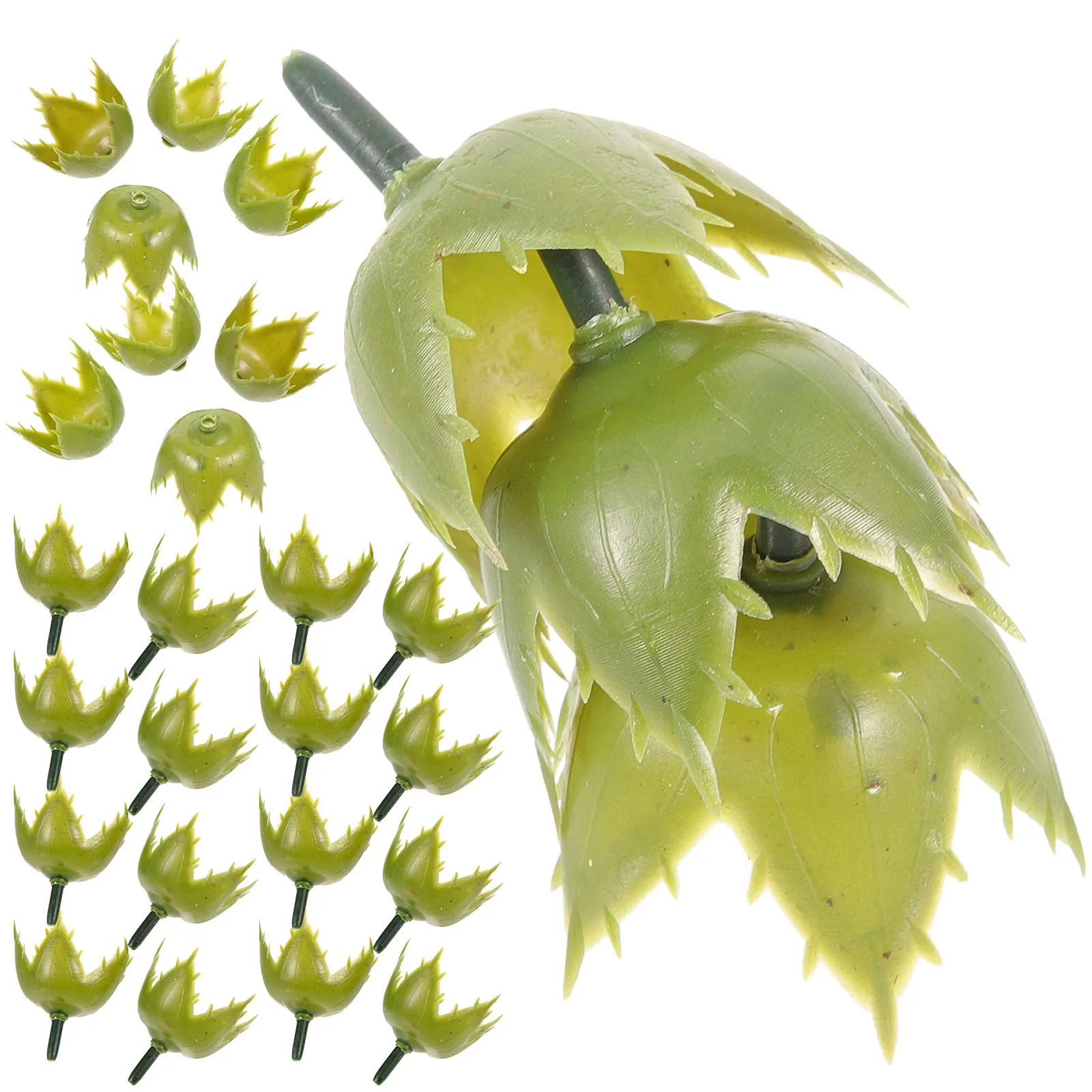 

100pcs Soap Flower Material Plastic DIY Supplies Artificial Rose Calyxes Sepals Receptacles Simulated Flowers Decorative