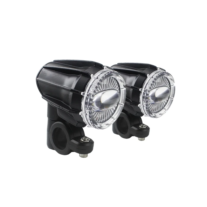 Universal Pair Dual  Projectors Spotlights LED Auxiliary Anti Fog Light For Harley SUZUK HONA KAWASAKI DUCAT