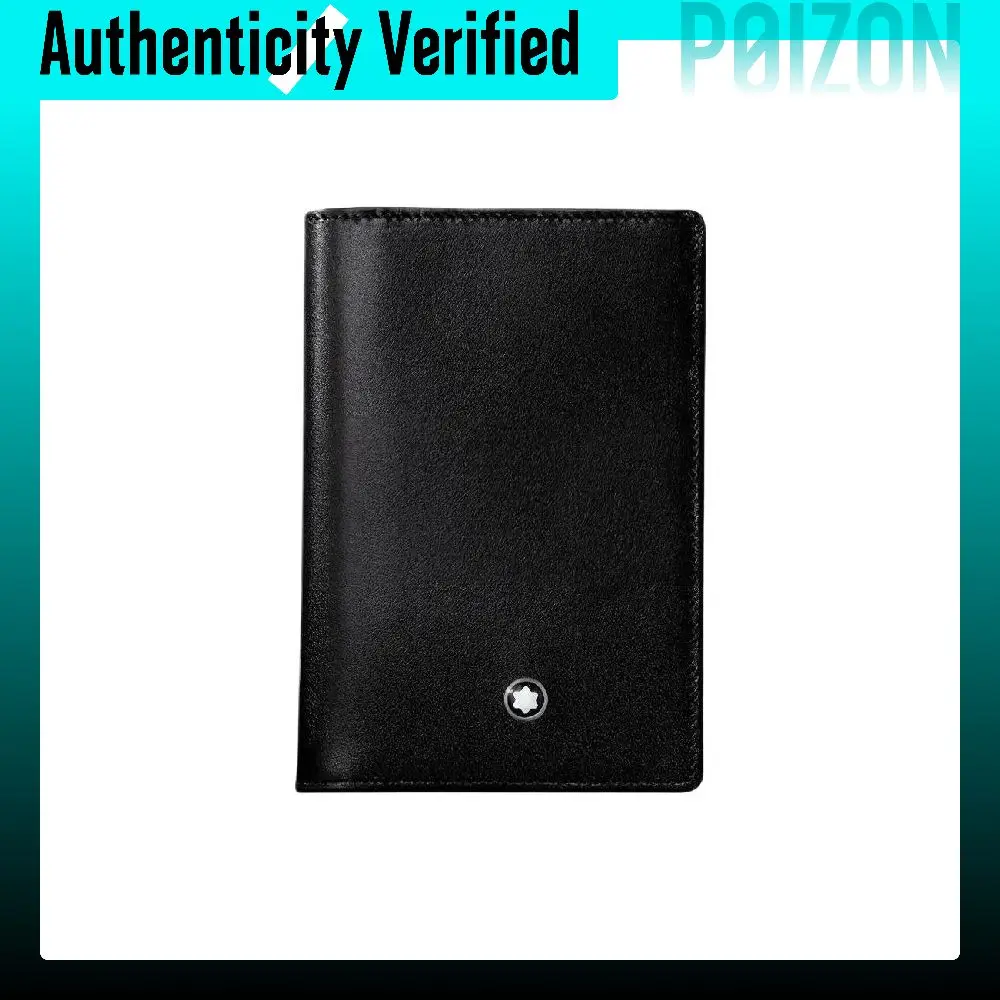 MONTBLANC Meisterstuck Leather Business Card Holder, Wallet, Card Holder Men's Black 7167