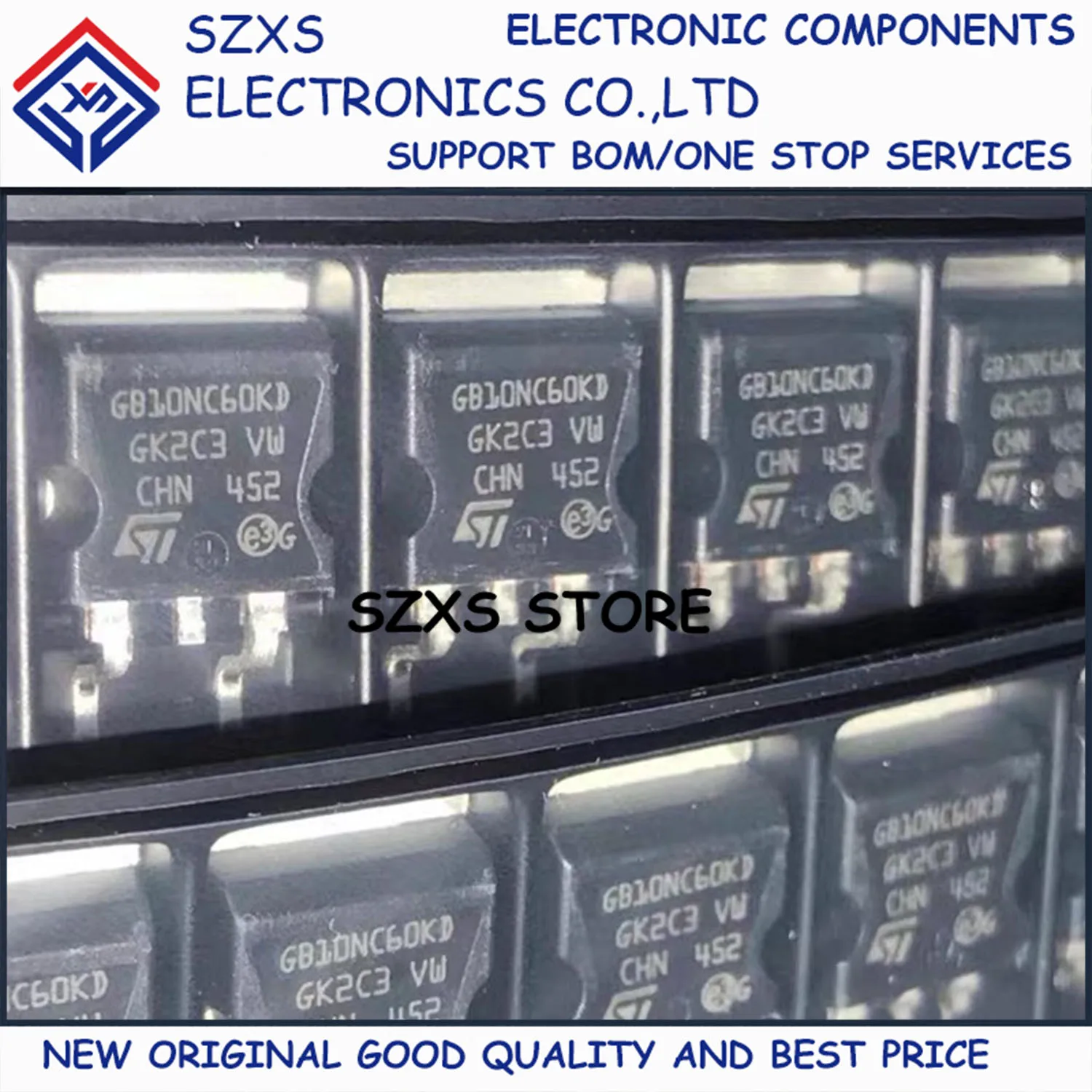 

New Original 10Pcs GB10NC60KD STGB10NC60KDT4 TO-263 10A 600V MOSFET Field Effect Transistor In Stock Good Quality