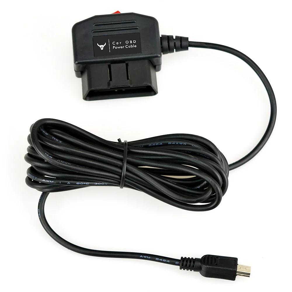 

OBD Power Cable for Dash Camera Mini Micro Type-c USB Ports with 24 Hours Surveillance and Acc Two Mode with Switch Button