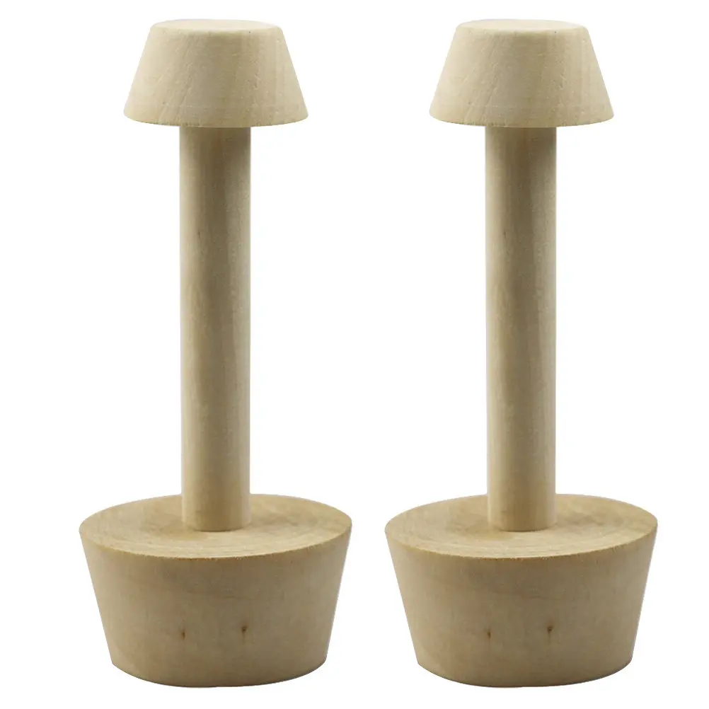1Set Egg Tart Mold Wooden Tart Tampers Double Side Smooth Polished Pastry Pusher Baking Tool for Egg Tarts Kitchen