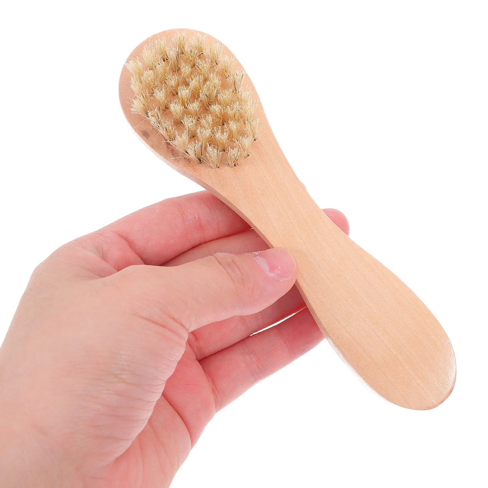 Escova de limpeza facial de madeira, 5 peças, limpador de poros profundos, esfoliante para lavagem do rosto, massagem, ferramenta de cuidados com a pe