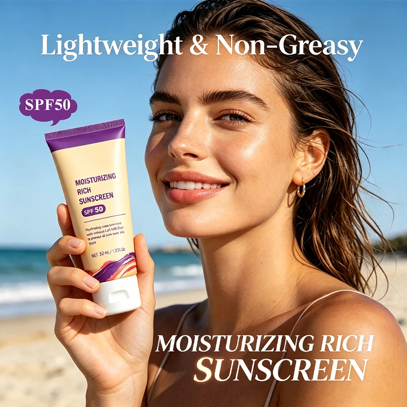 Spf 50 Moisturizing Sunscreen 50ml Centella Asiatica Gentle Repair Long-lasting Refreshing Non-sticky Multi-effect Sunscreen