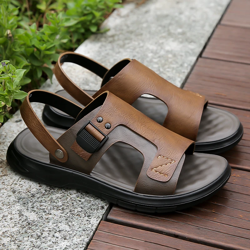 mens closed toe leather dress sandals Jerusalem | Adino - Sandal | Brown 07Brand Johnston & Murphy Collection Men's