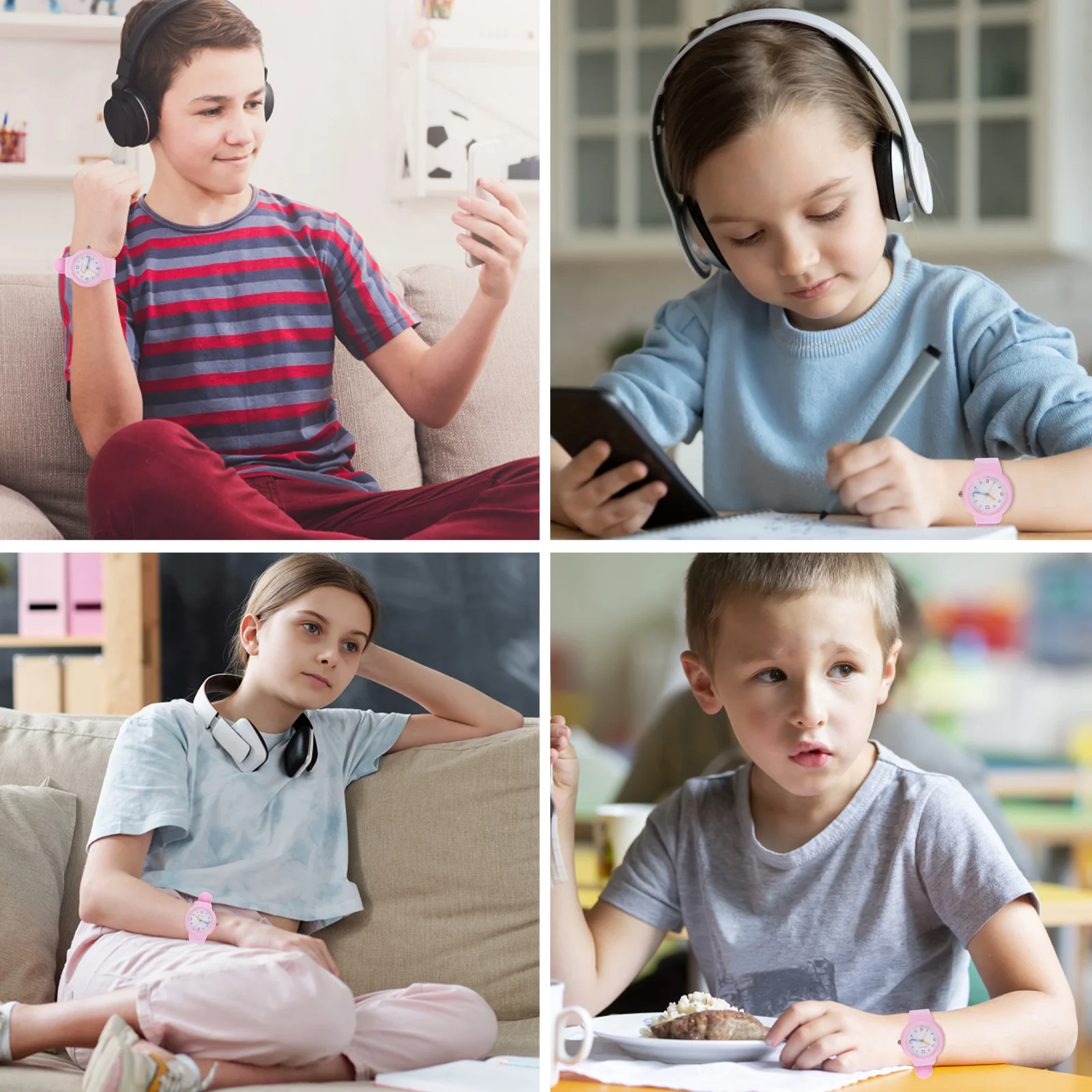 1 قطعة ساعة مقاومة للماء ساعة يد امتحان بسيطة للأنشطة الخارجية المدرسية ساعة مقاومة للماء