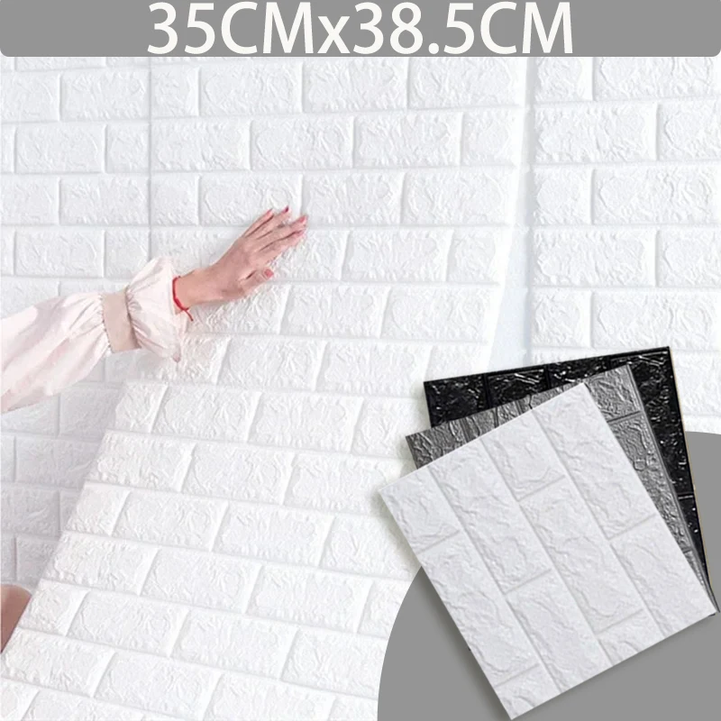 3D Faux Brick Wallpaper Home Decoration Essential Self Adhesive Decorative Wall Stickers DIY for Bedroom Living Room Bathroom